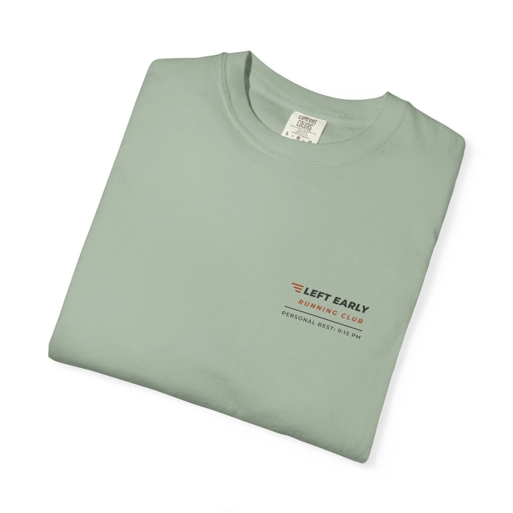Folded bay Left Early Running Club tee by Mildly Unavailable