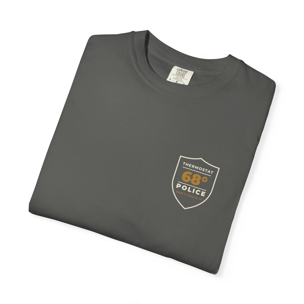 Folded pepper Thermostat Police tee by Mildly Unavailable