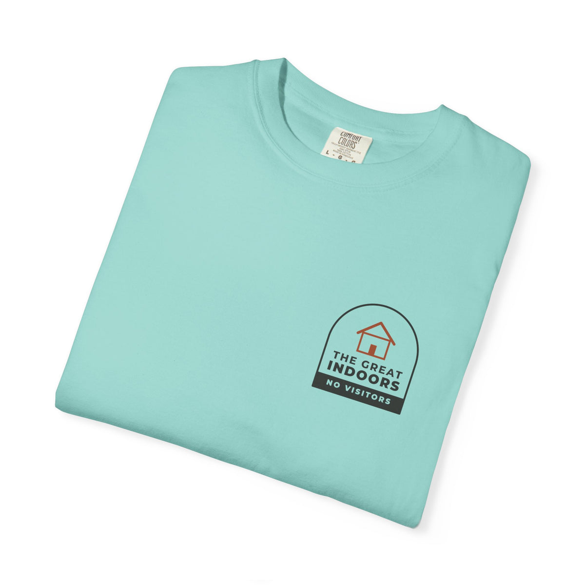 Folded chalky mint The Great Indoors tee by Mildly Unavailable