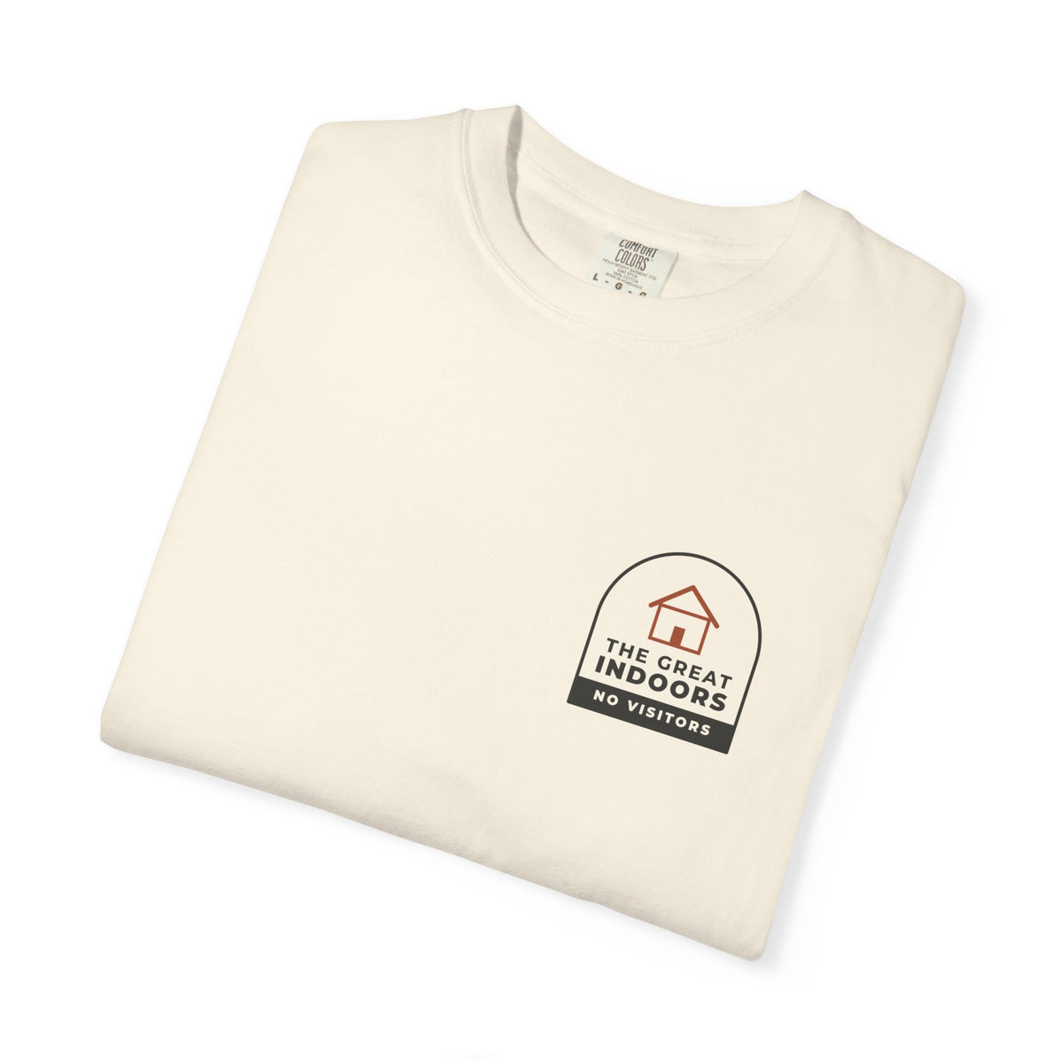 Folded ivory The Great Indoors tee by Mildly Unavailable