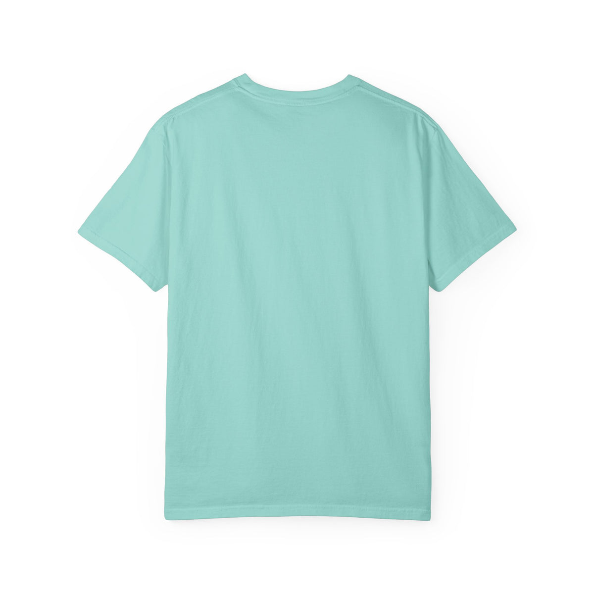 Back of the chalky mint Thermostat Police tee by Mildly Unavailable