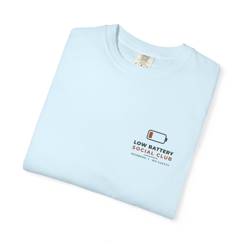 Folded chambray Low Battery Social Club tee by Mildly Unavailable