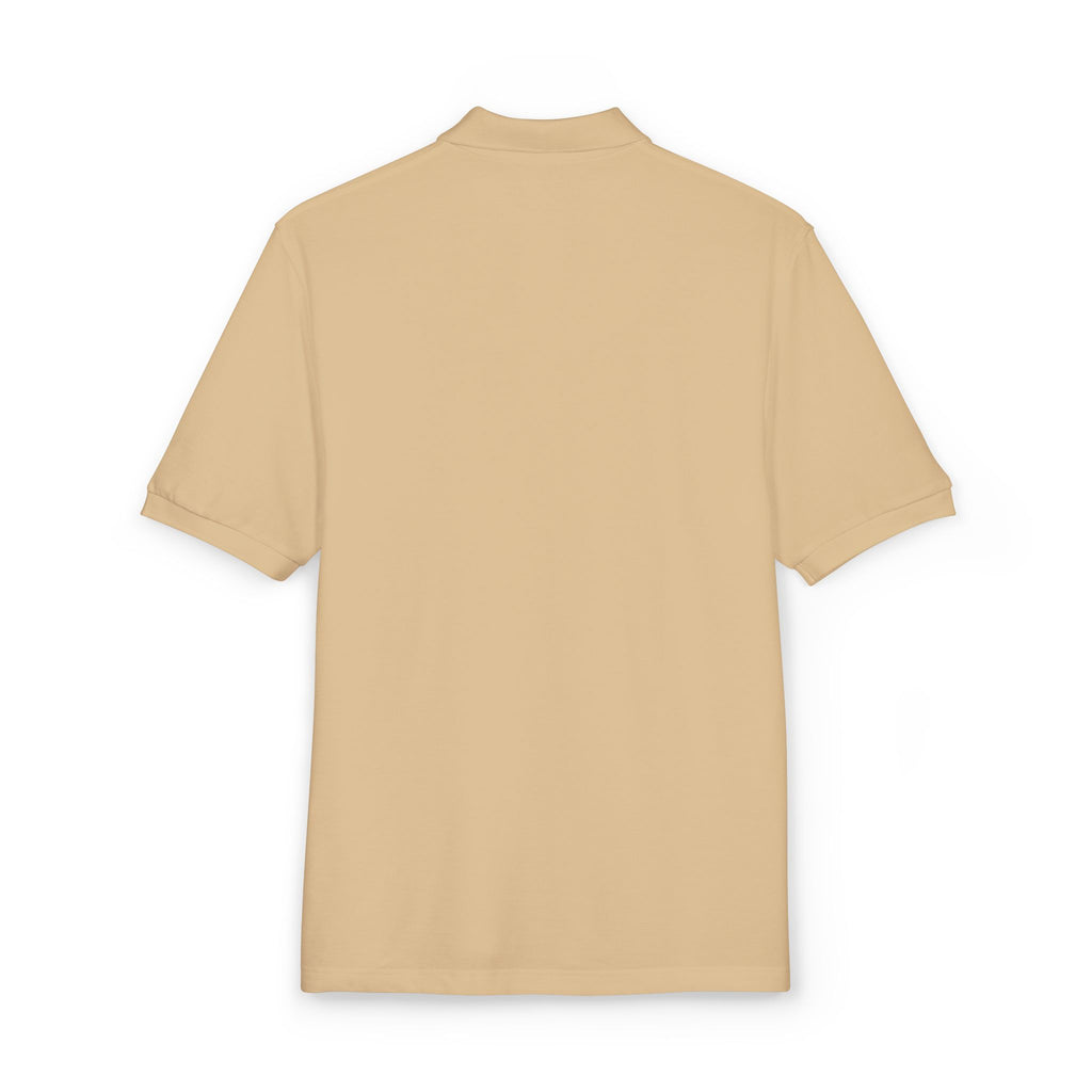 Back of the stone Hard Stop Racquet Club polo by Mildly Unavailable