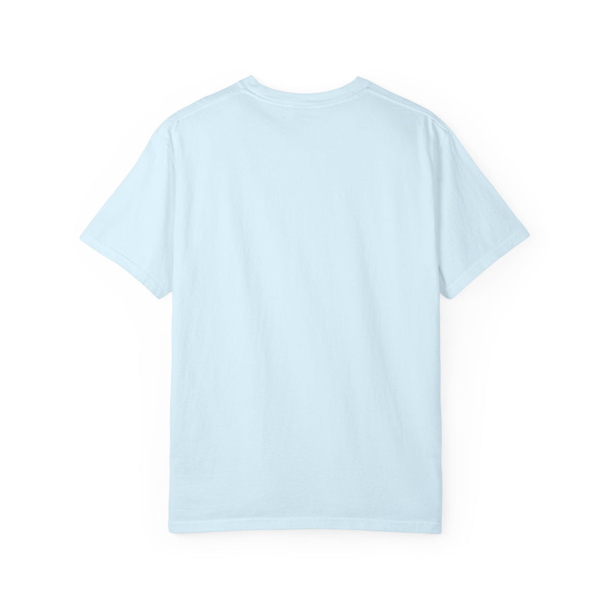Back of the chambray I Was CC'd Murray tee by Mildly Unavailable, plain with no print