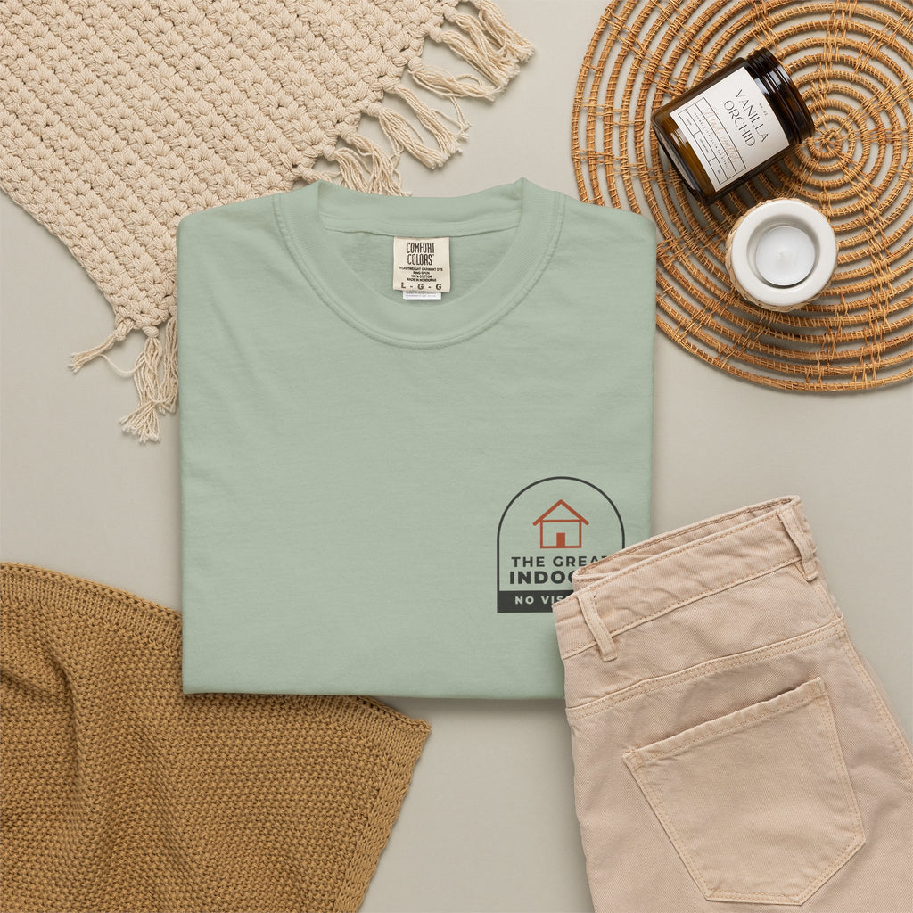 Flat-lay of the bay The Great Indoors tee by Mildly Unavailable