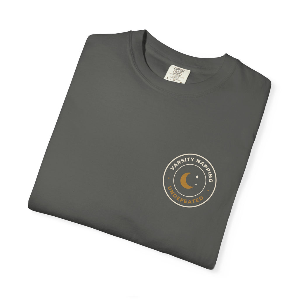Folded pepper Varsity Napping tee by Mildly Unavailable