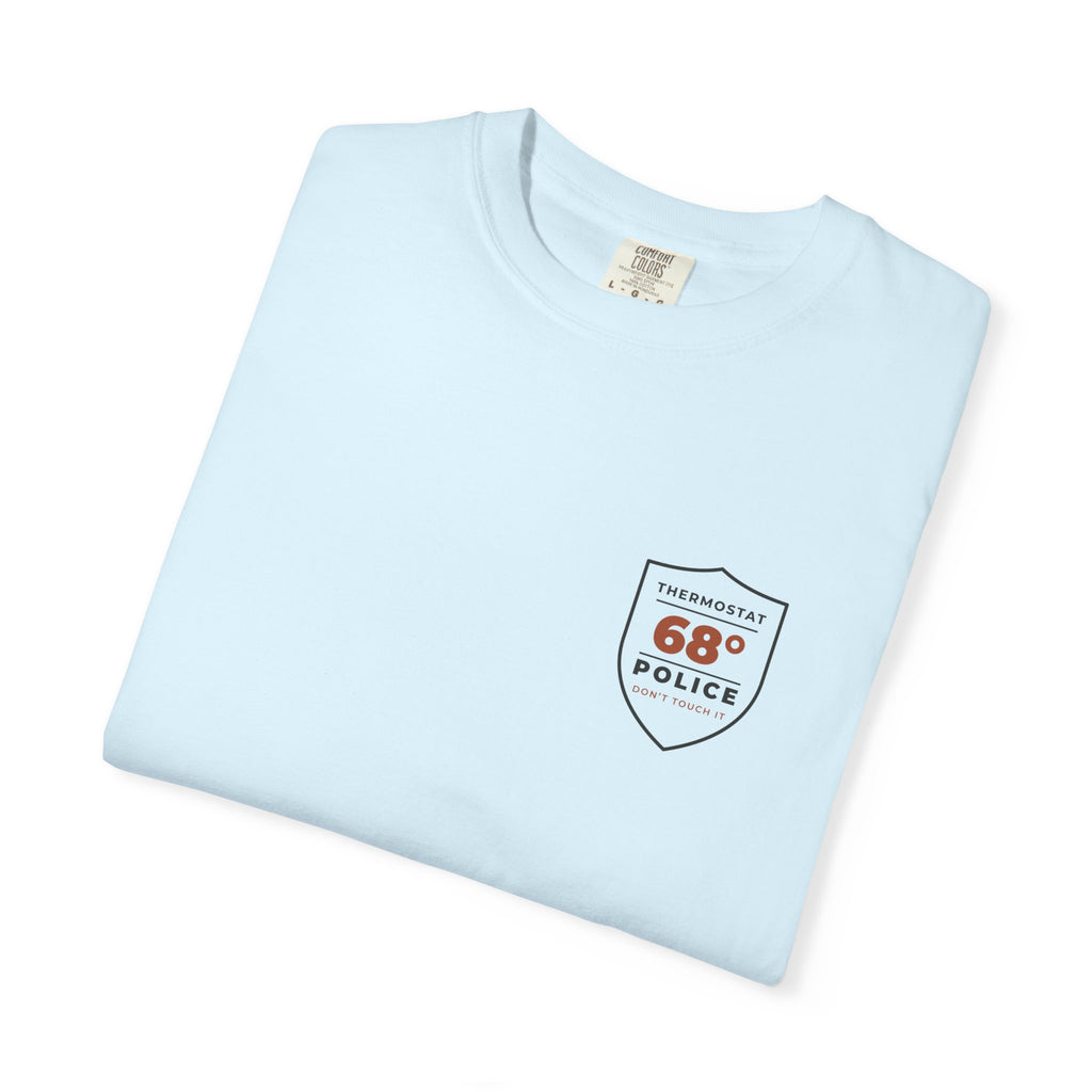 Folded chambray Thermostat Police tee by Mildly Unavailable
