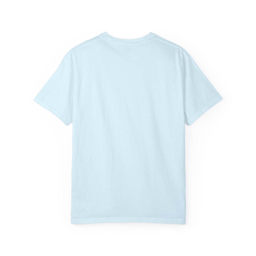 Back of the chambray Just Sitting in the Car for a Minute Murray tee by Mildly Unavailable, plain with no print